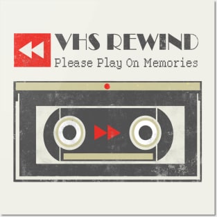 VHS Rewind - Press Play On Memories Y2K Posters and Art